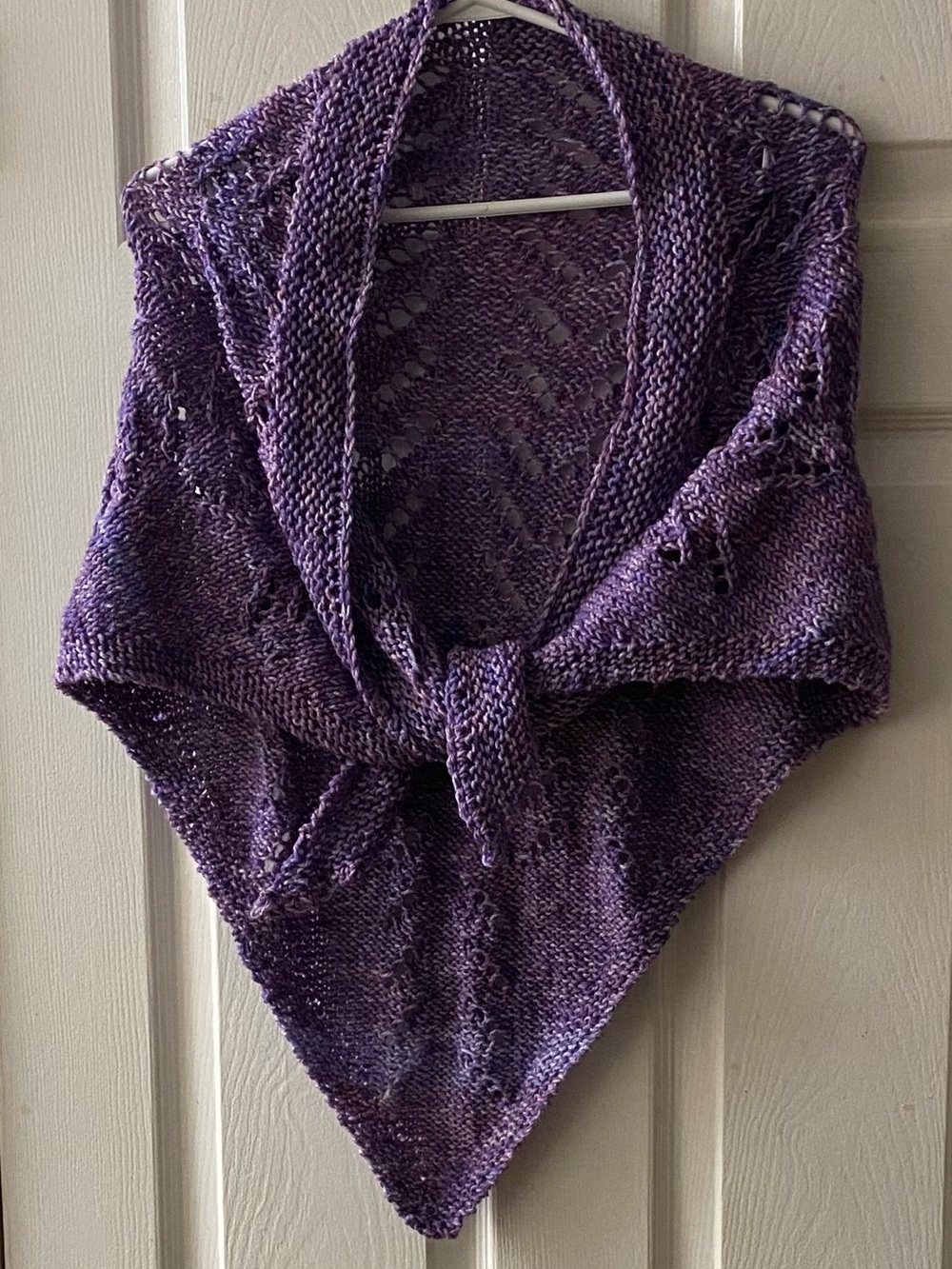 Hand-Knit Merino Wool  Shawl
